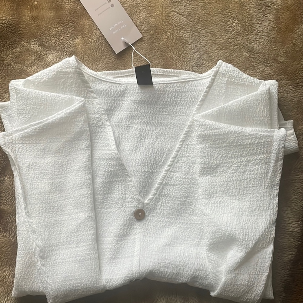 White blouse size :small. Oversized white blouse